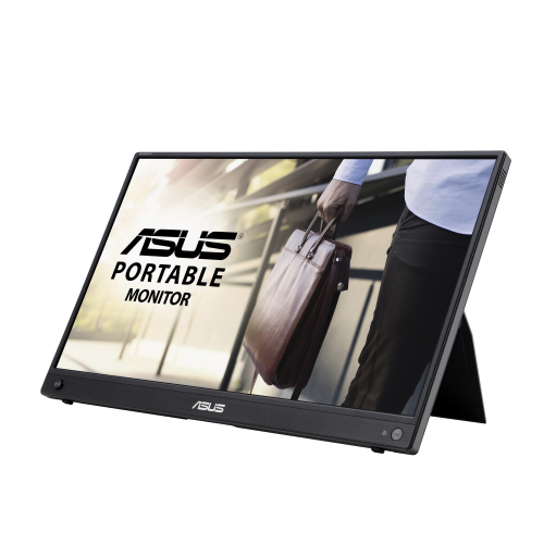 ASUS ZenScreen GO MB16AWP - Monitor a LED - 15.6" - portatile - 1920 x 1080 Full HD (1080p) @ 60 Hz - IPS - 250 cd/m² - 1000:1 - 5 ms - Mini HDMI, USB-C - altoparlanti - nero canna di fucile
